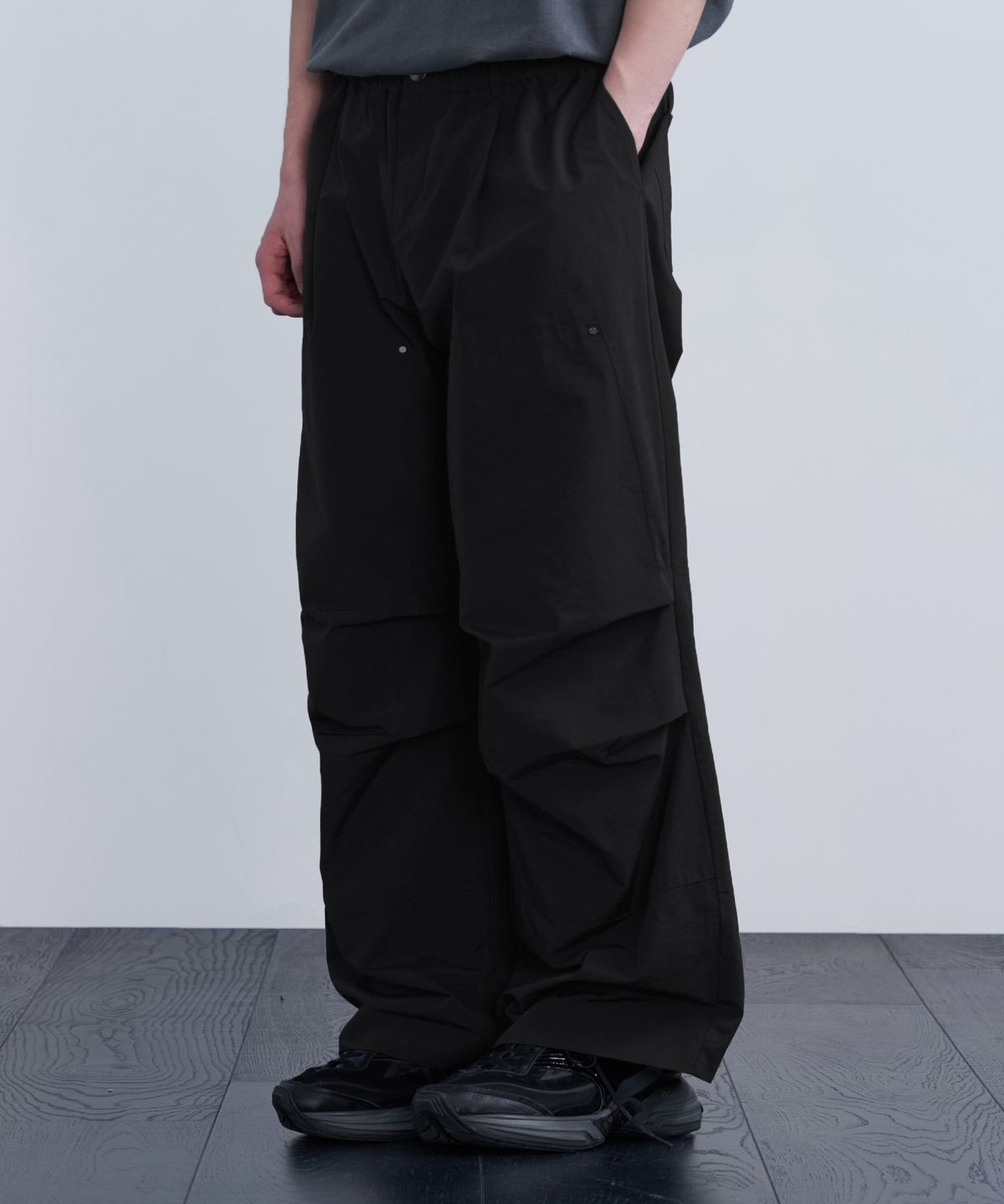 드로우핏(DRAW FIT) 디테쳐블 퍼티그 와이드 팬츠 [BLACK]