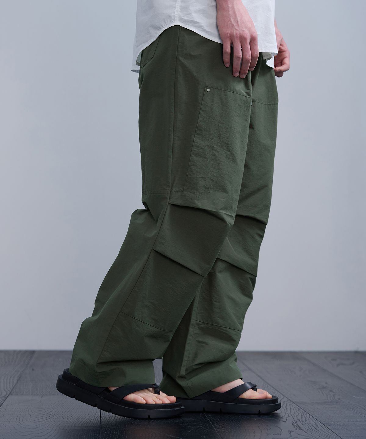 드로우핏(DRAW FIT) 디테쳐블 퍼티그 와이드 팬츠 [KHAKI]