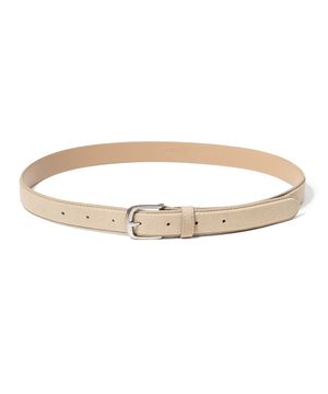 (W) basic square suede belt (T023_beige)