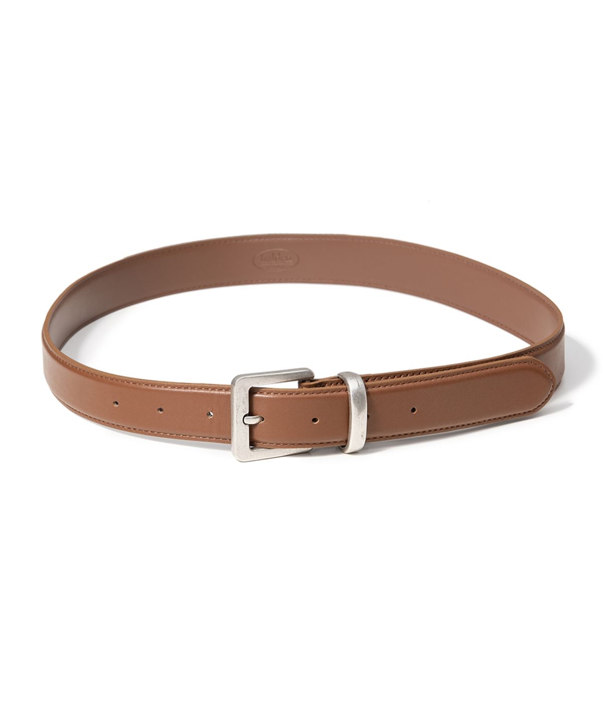 할렌(HALDEN) (W) square vintage silver cowhide leather belt (T024_tan)