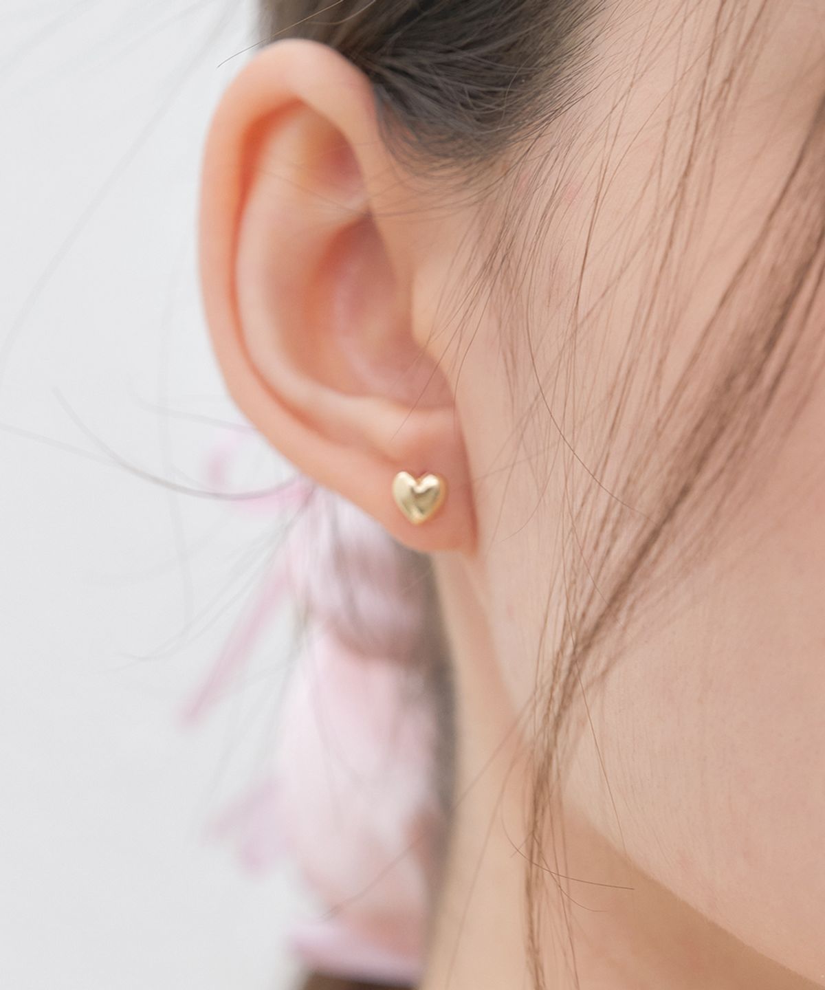 할렌(HALDEN) simple heart earrings 6mm (E018_gold)