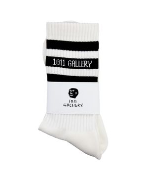 1011 Gallery Stripe Socks-Black
