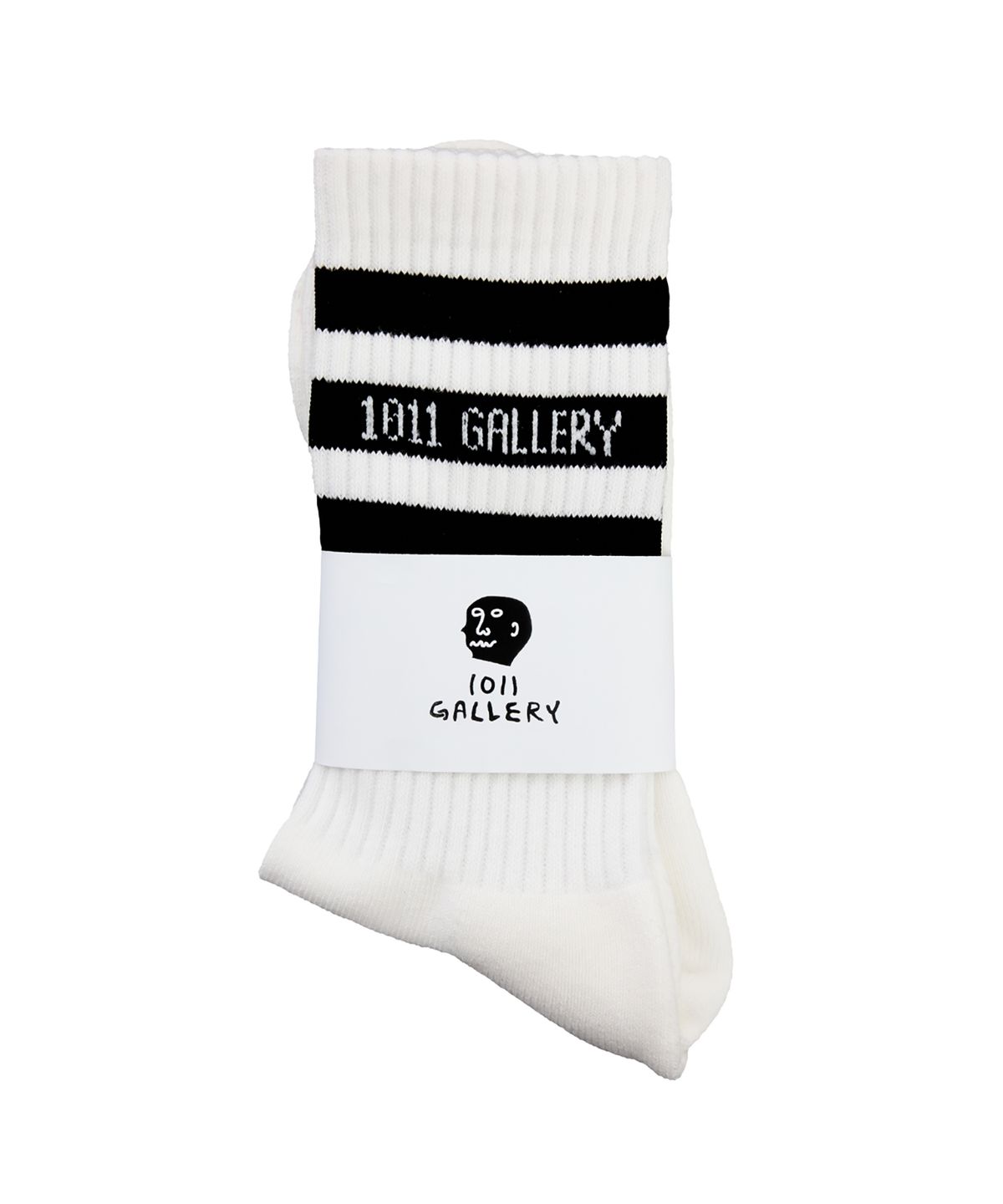 1011갤러리(1011 GALLERY) 1011 Gallery Stripe Socks-Black
