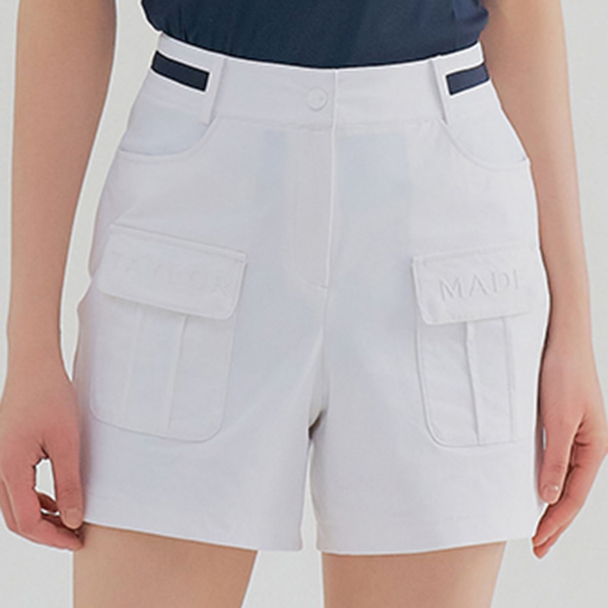 테일러메이드 어패럴(TAYLORMADE APPAREL) 여성 아웃포켓 3부 반바지 TPN-63HG82-100