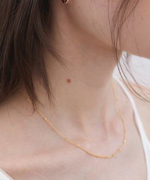 slim circle set necklace (N018_gold)