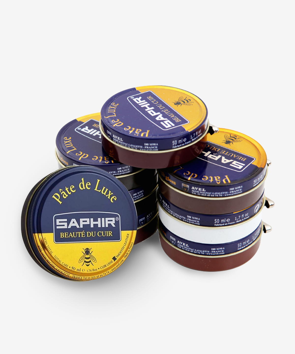 사피르(SAPHIR) 비즈 왁스 폴리시 50ml 가죽 광택 영양 색상복원