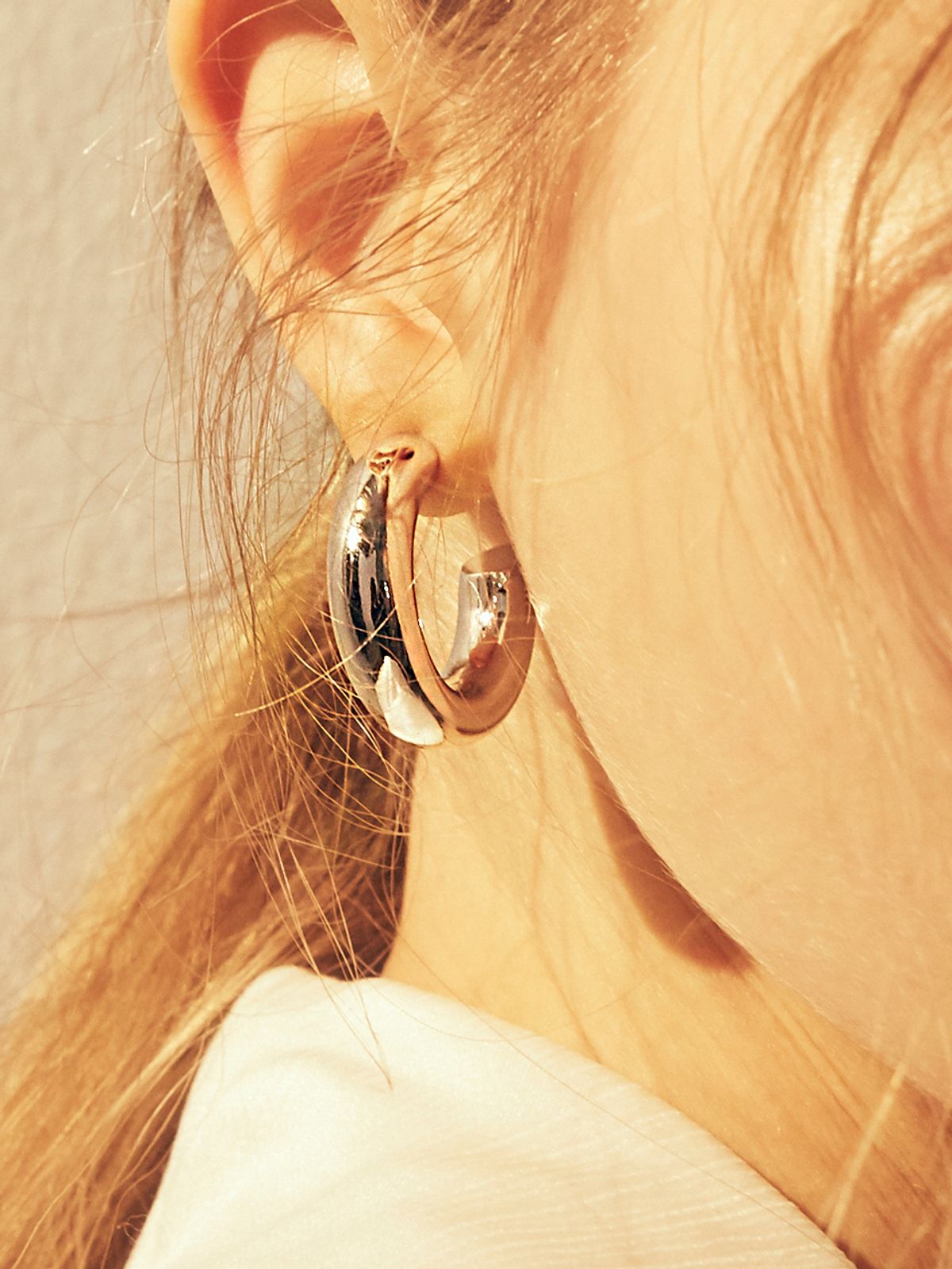 헤이(HEI) chubby volume hoop earring