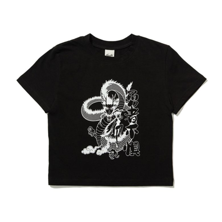 DRAGON  Crop T-Shirt (BLACK)