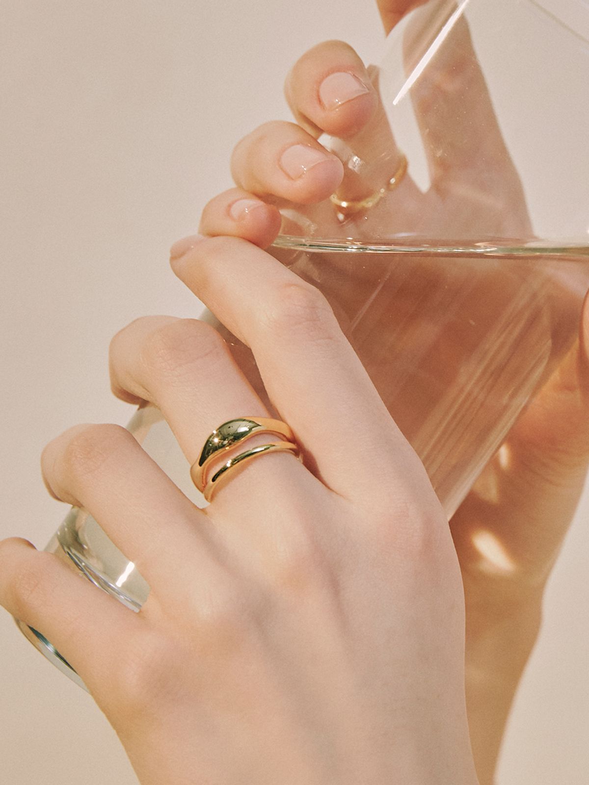 헤이(HEI) bold two lines ring