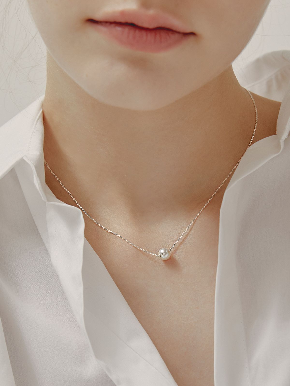 헤이(HEI) swarovski pearl necklace
