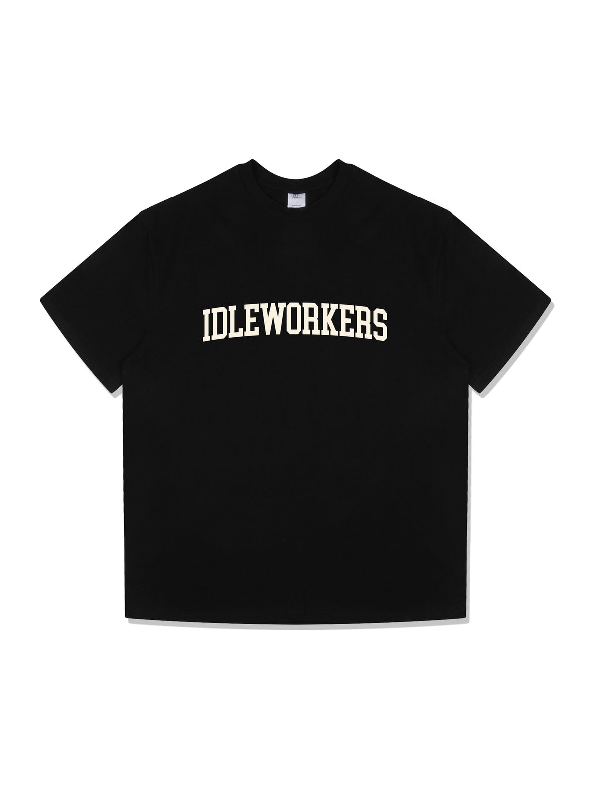 아이들워커스(IDLEWORKERS) BLUELINE 코튼 오버핏 숏 슬리브_블랙