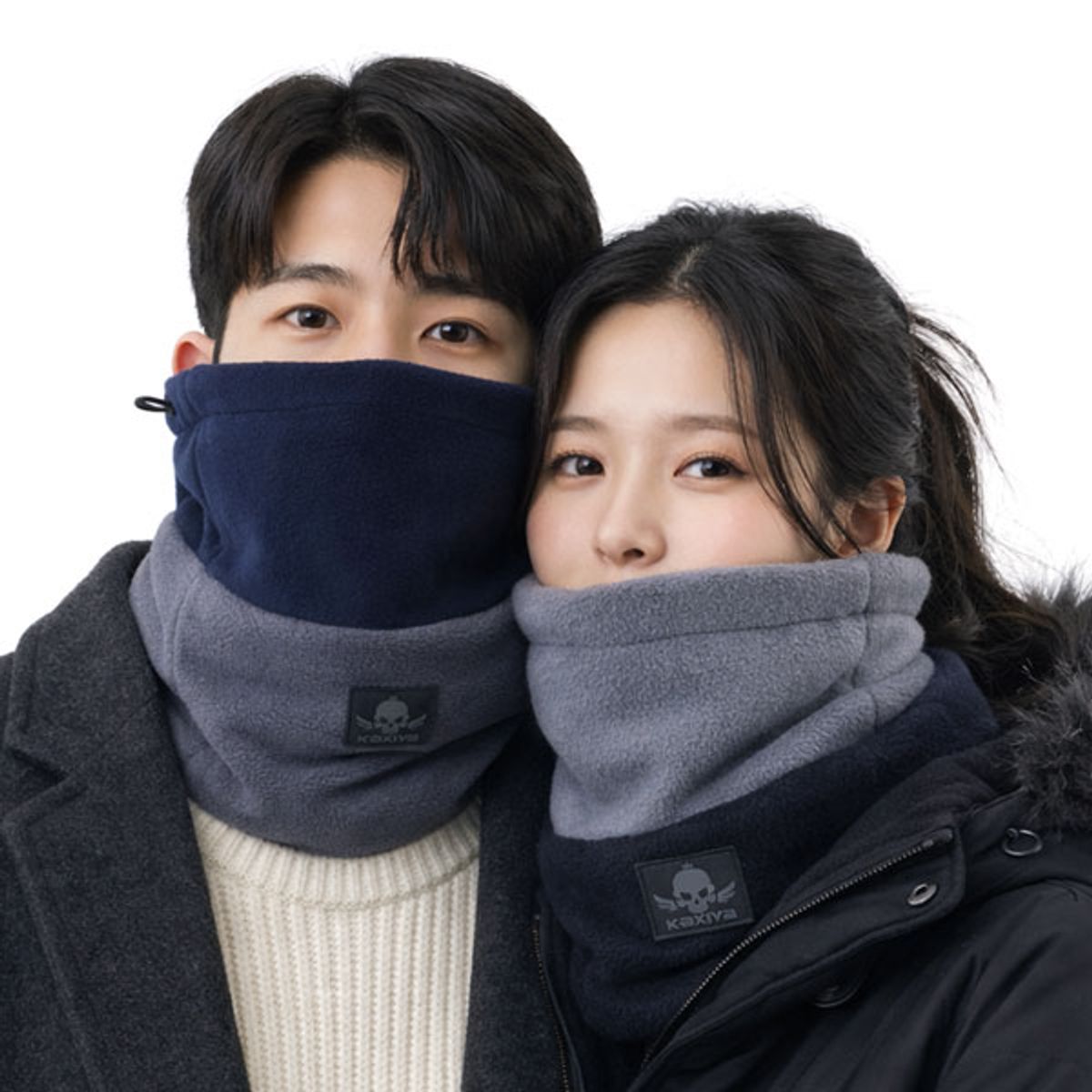카시야(KAXIYA) 남여공용 방한 투블럭 넥워머 겸용 마스크