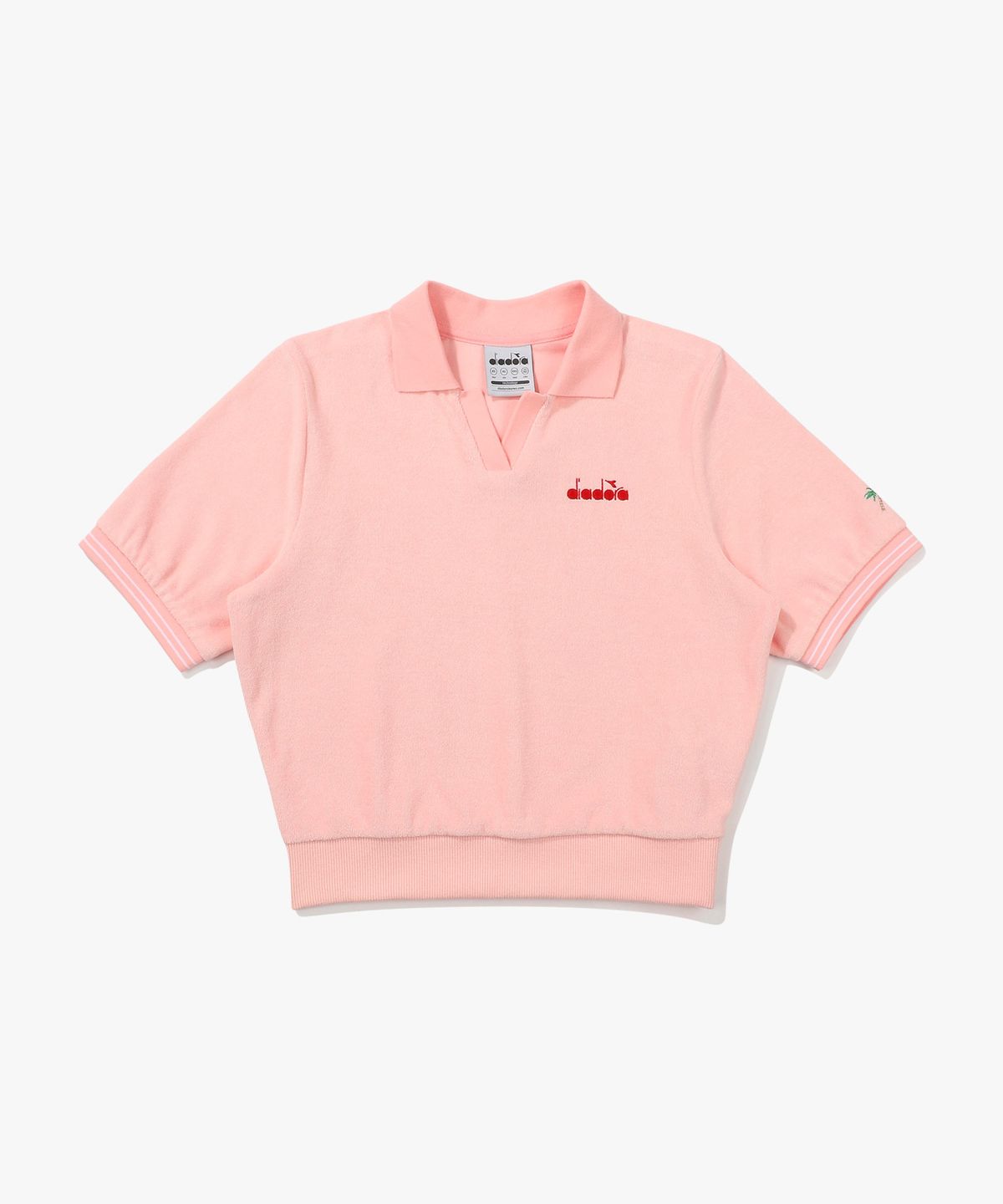 디아도라(diadora) 카리나 테리 카라 반팔 티셔츠 우먼 PINK