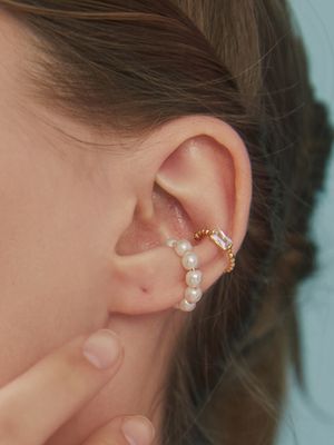 pearl 3set ear-cuff