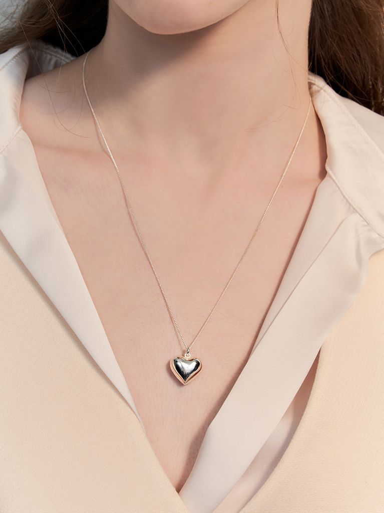[Hei] POUNDING VOLUME HEART NECKLACE ★人気★ Hei】pounding volume heart necklace〜ハートのネックレス (Hei