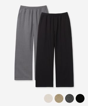 [2PACK] 와이드 밴딩 슬랙스 - 4COLOR