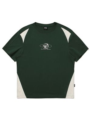Ftbl 컬러블록 반팔티 (다크그린)