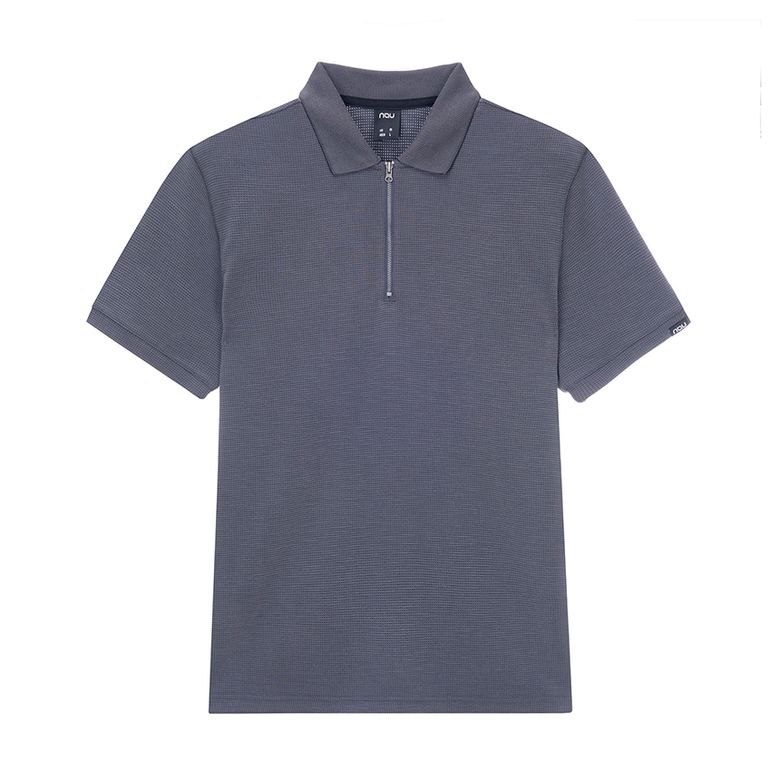 샌드 워싱 집업 카라티셔츠 Dark Gray