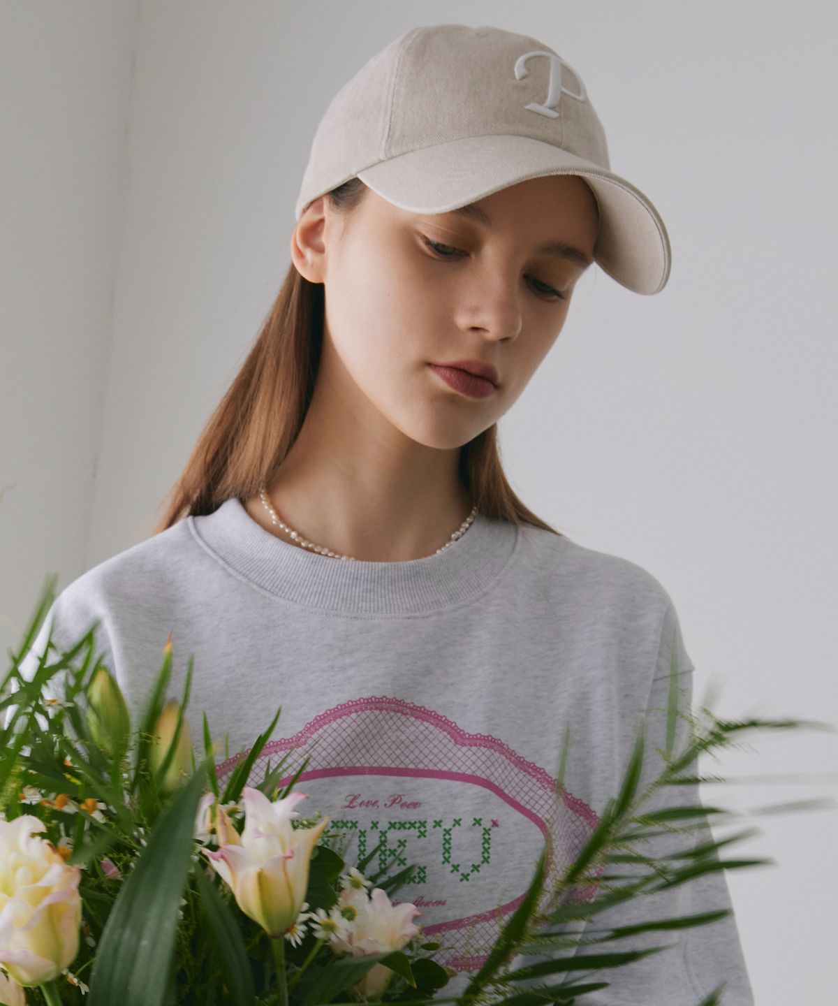 포에브(POEV) Love Poem Ball Cap - Beige