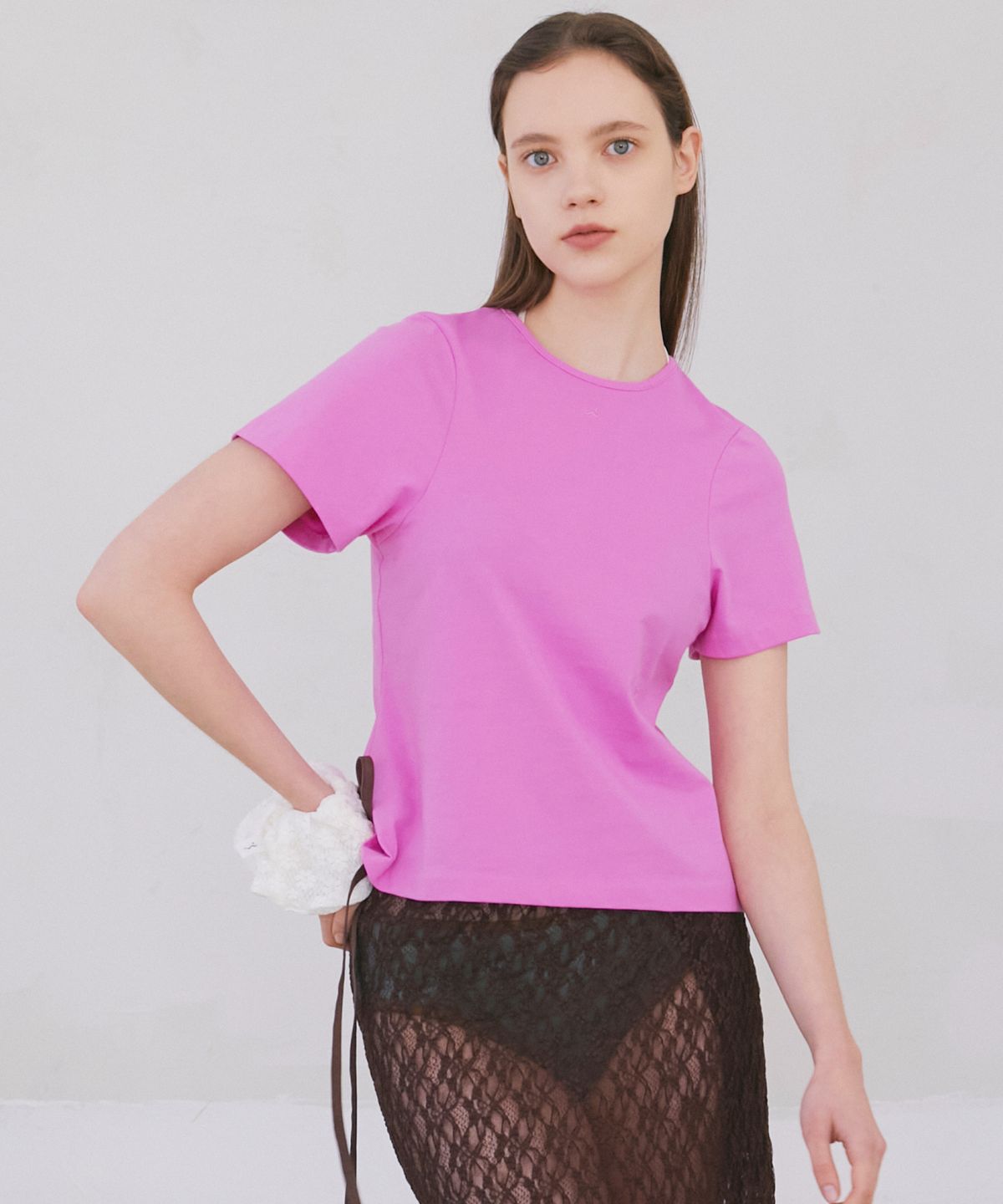 포에브(POEV) Poev Arched T-Shirt - Purple Pink