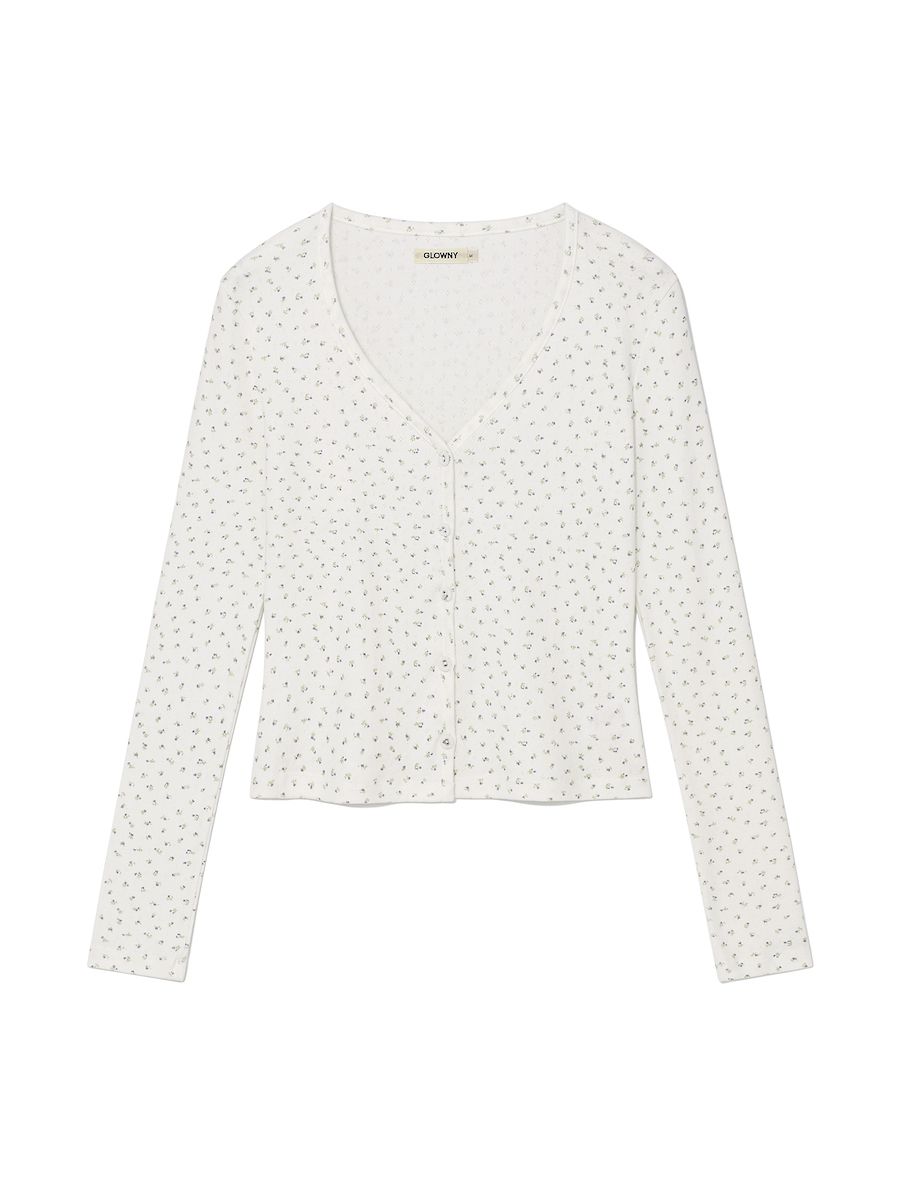 MUSINSA | GLOWNY PROVINCE EYELET CARDIGAN (CREAM BLOOM)