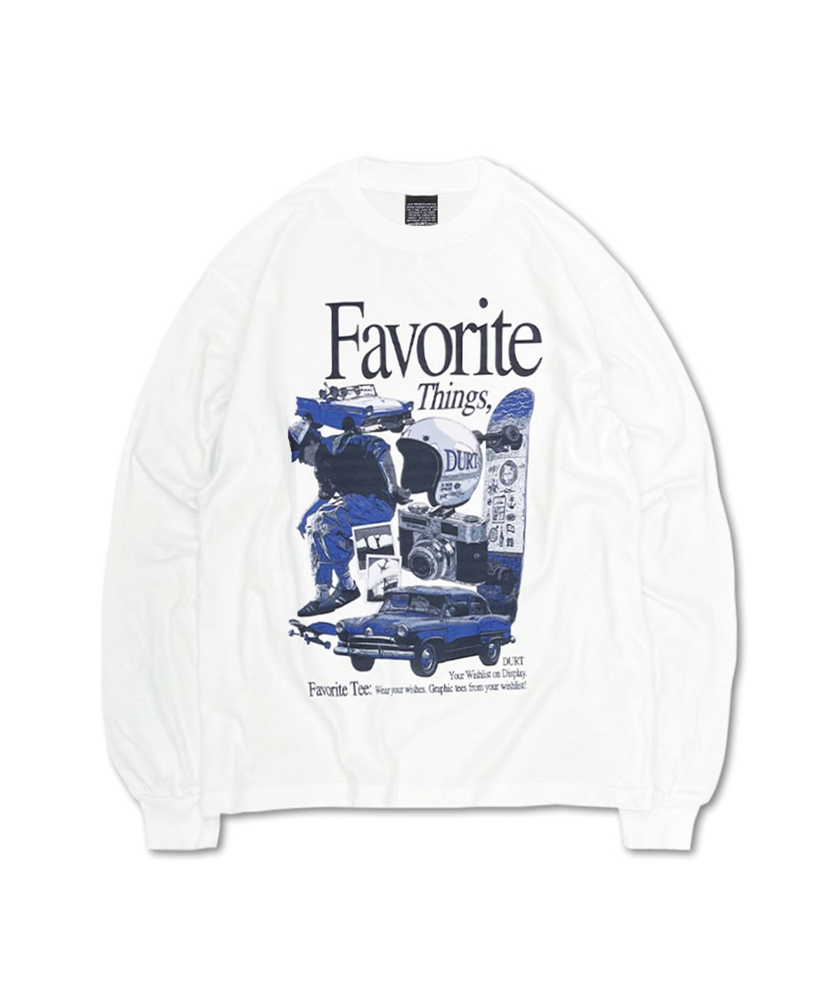 더트(DURT) FAVORITE LONG SLEEVE TEE (WHITE)