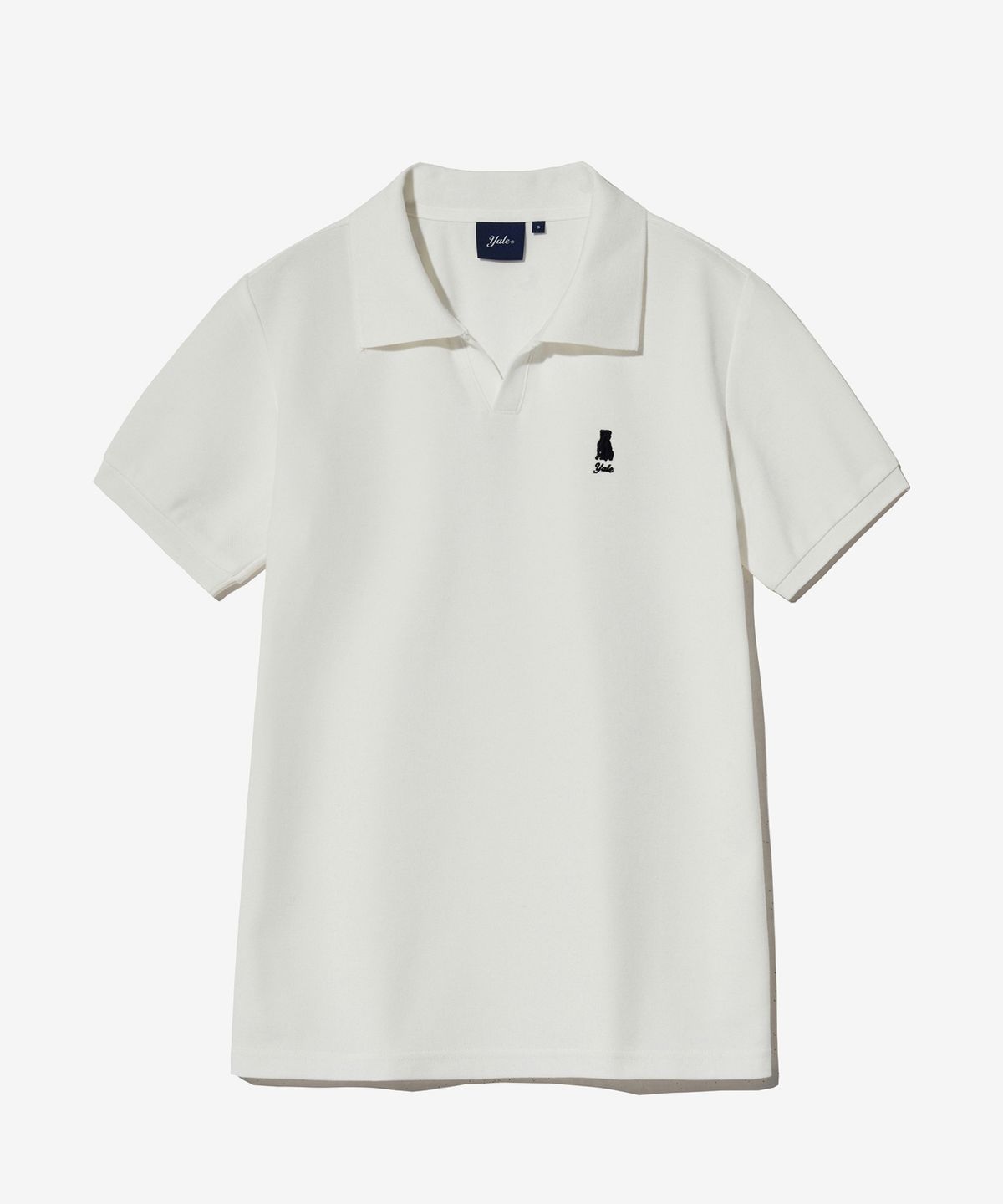 예일(YALE) WOMENS HERITAGE DAN QUICK DRY PIQUE SLIT NECK SHIRT WHITE