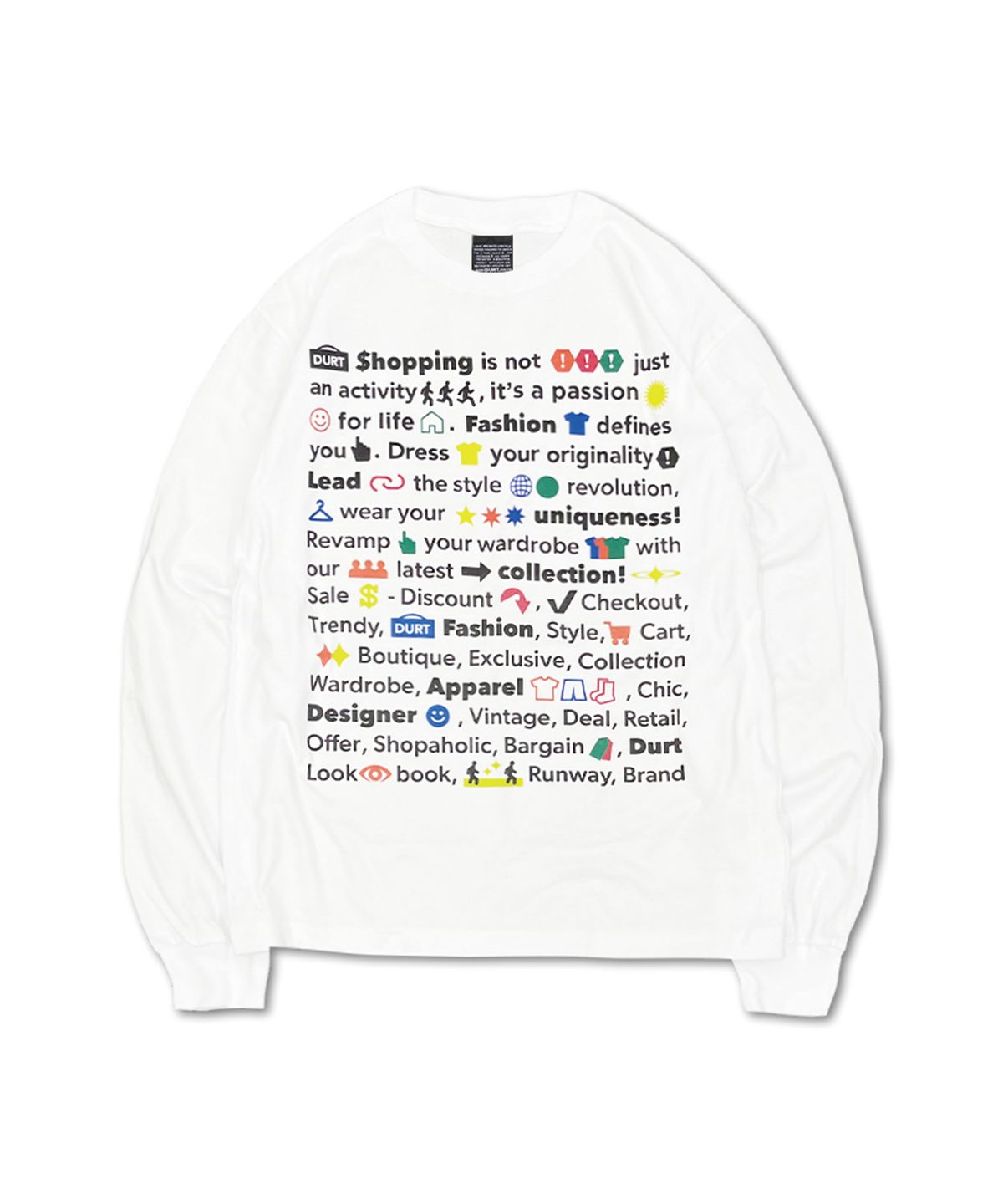 더트(DURT) ICON LONG SLEEVE TEE (WHITE)