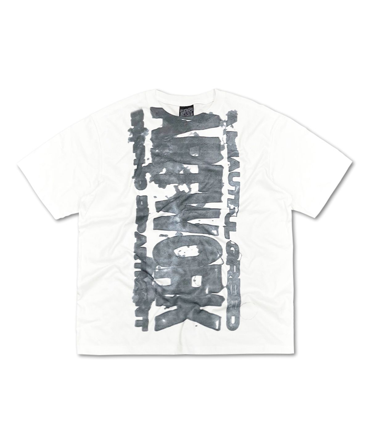 더트(DURT) SMUDGE HALF SLEEVE TEE (WHITE)