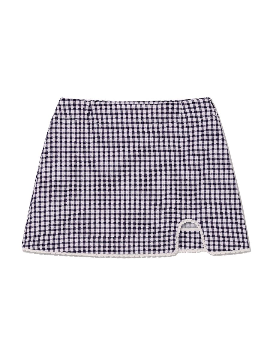 MUSINSA | GLOWNY U BABY GINGHAM SKIRT (NAVY)
