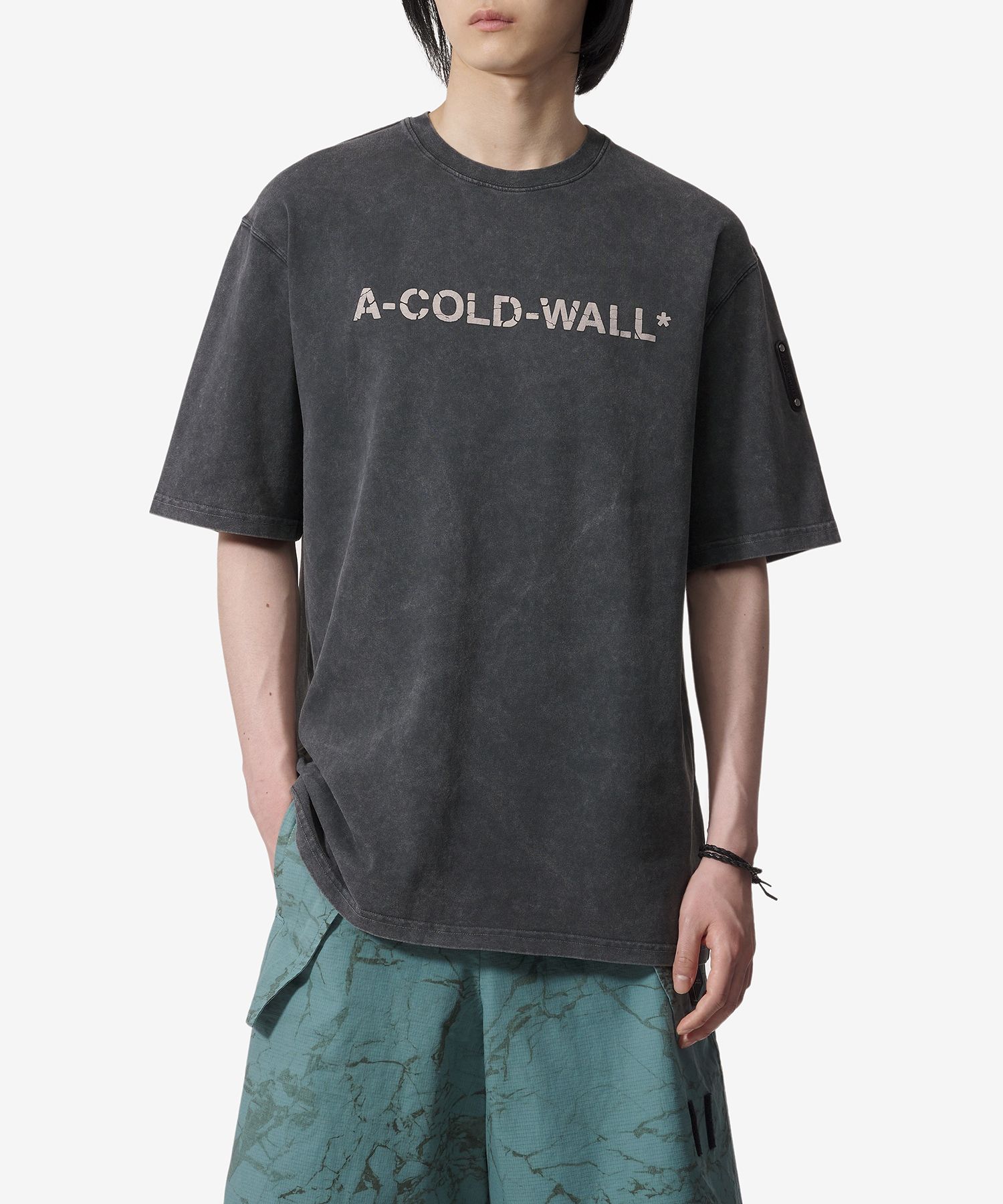 A-COLD-WALL* グレー オーバーダイ Tシャツ MUSINSA | A COLD WALL Overdye Logo Short Sleeve T-Shirt