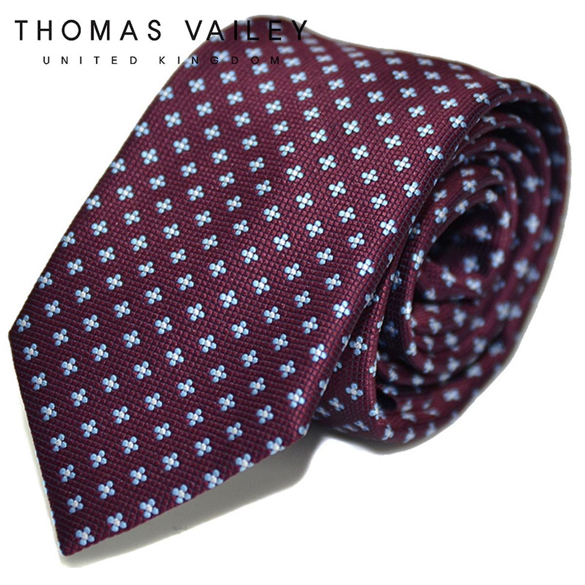 토마스 베일리(THOMAS VAILEY) 패션넥타이-로즈버드 와인 7cm