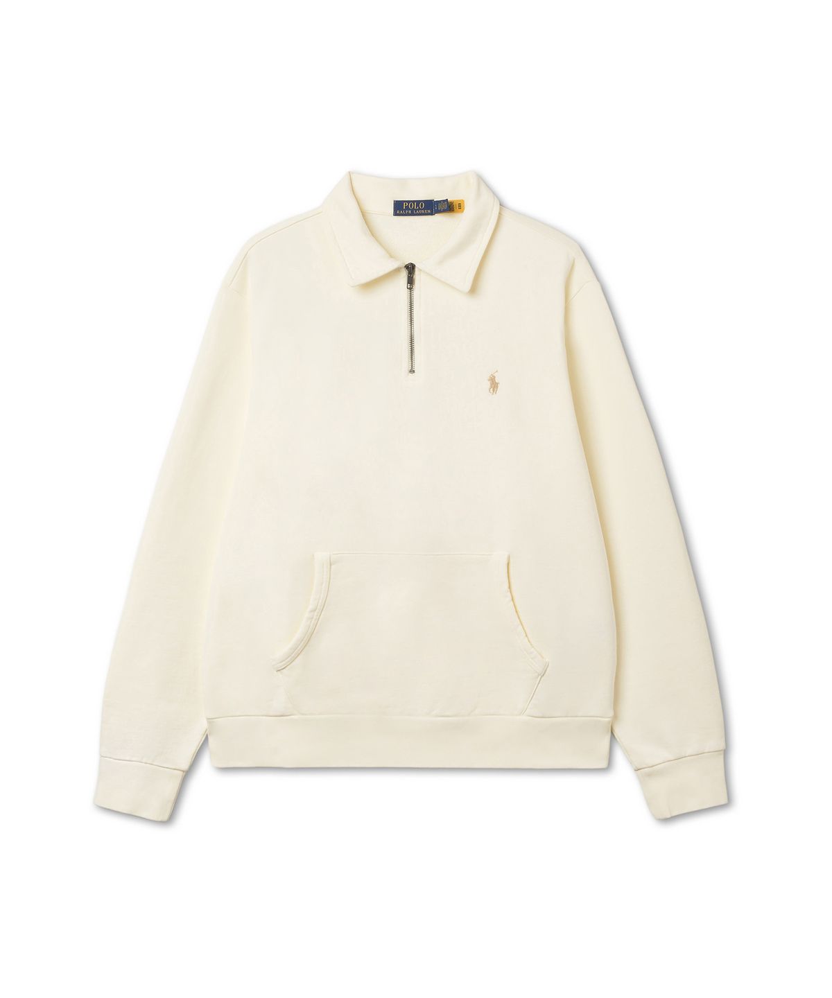 폴로 랄프 로렌(POLO RALPH LAUREN) 루프백 플리스 쿼터 지퍼 스웨트셔츠 - 내추럴