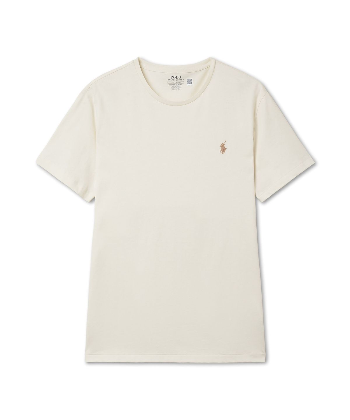 폴로 랄프 로렌(POLO RALPH LAUREN) 커스텀 슬림 크루넥 티셔츠 - 내추럴