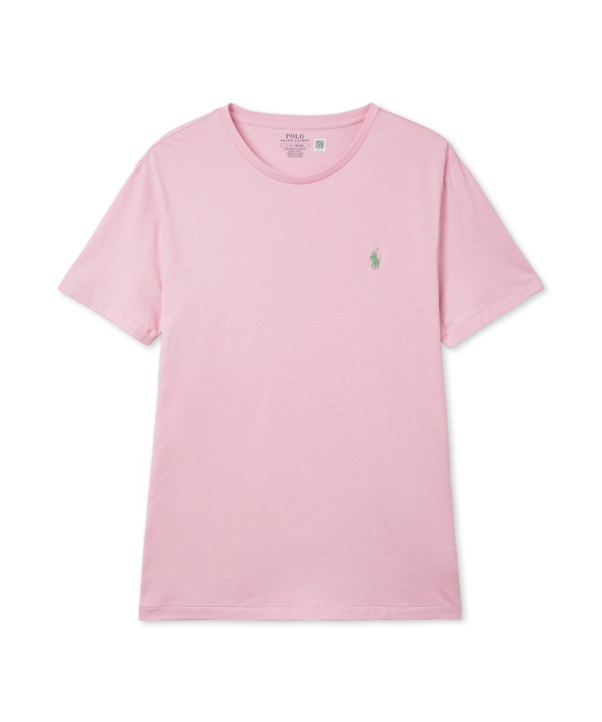 폴로 랄프 로렌(POLO RALPH LAUREN) 커스텀 슬림 크루넥 티셔츠 - 핑크