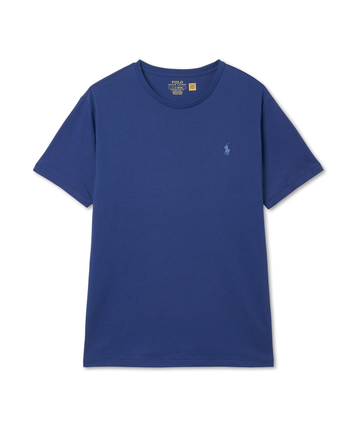 폴로 랄프 로렌(POLO RALPH LAUREN) 커스텀 슬림 크루넥 티셔츠 - 블루