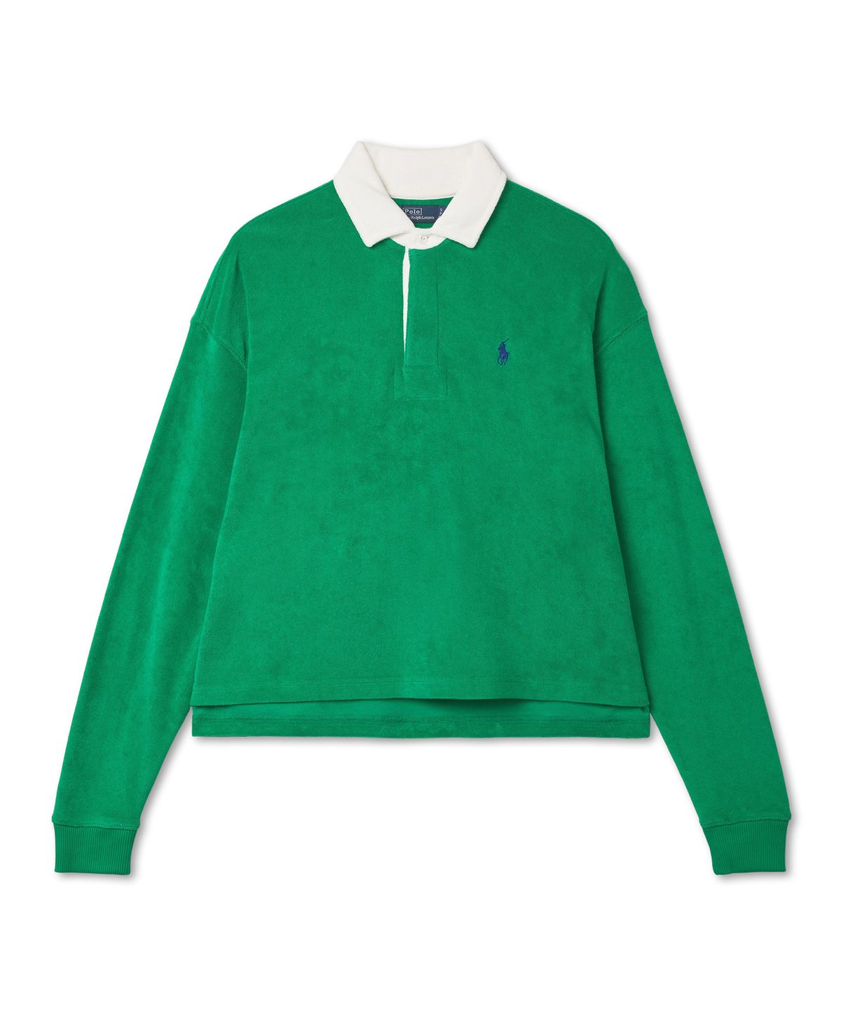 폴로 랄프 로렌(POLO RALPH LAUREN) W 크롭 테리 럭비 셔츠 - 그린