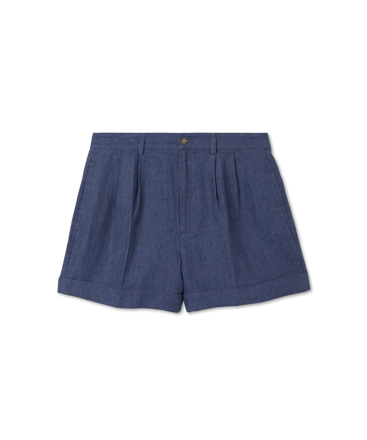 폴로 랄프 로렌(POLO RALPH LAUREN) W 플리츠 리넨 쇼트 - 네이비