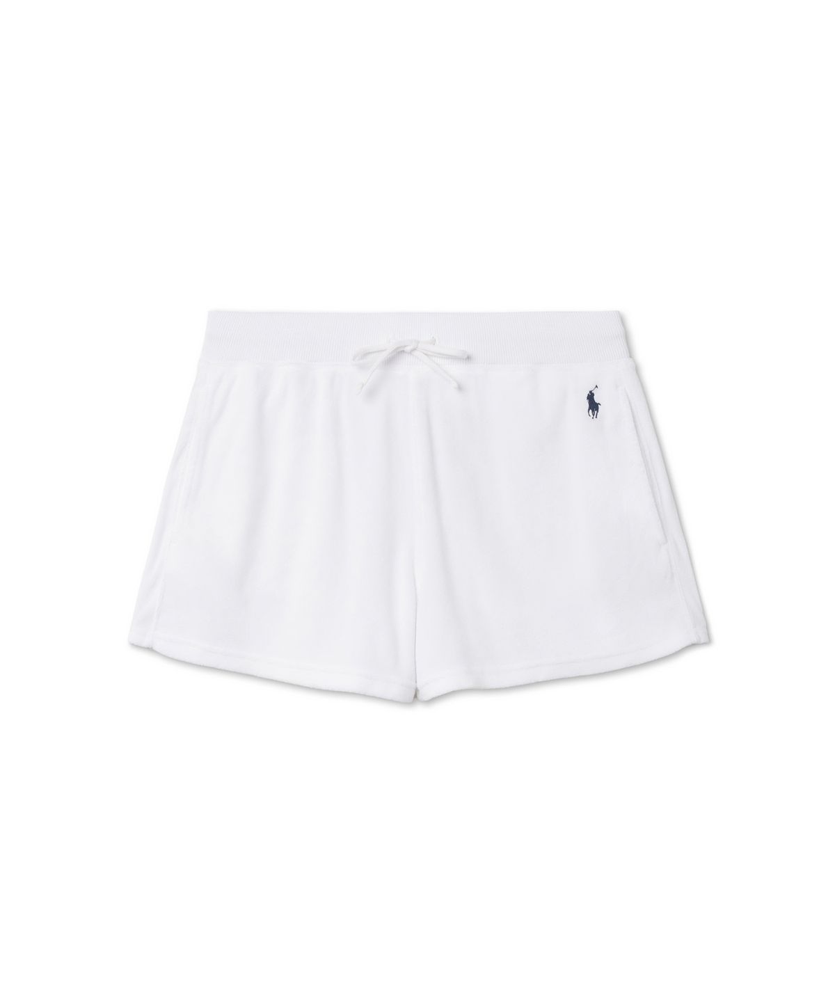폴로 랄프 로렌(POLO RALPH LAUREN) W 드로스트링 테리 쇼트 - 화이트