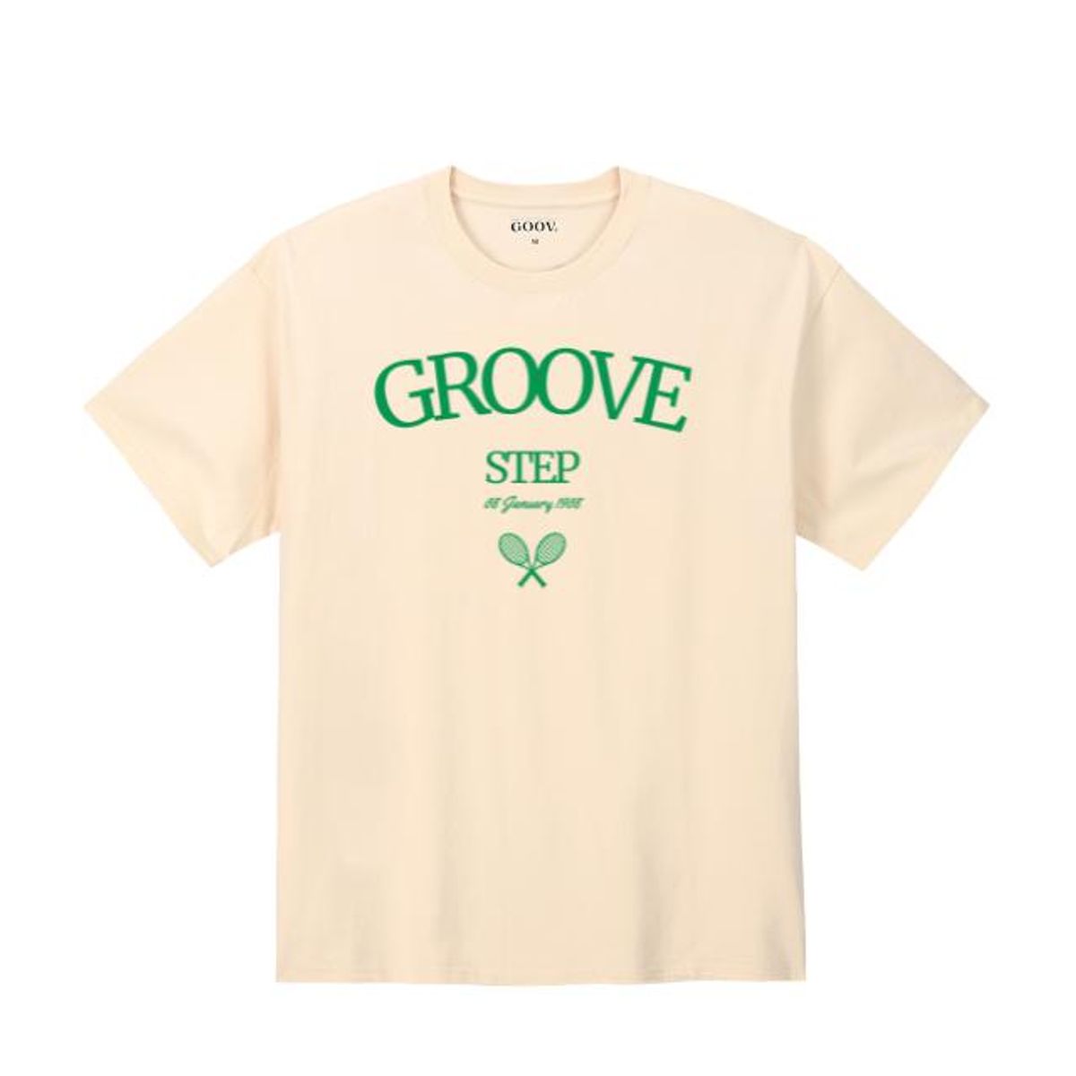 그루브스텝(GROOVESTEP) 테니스 오버핏 반팔 티셔츠 S0036