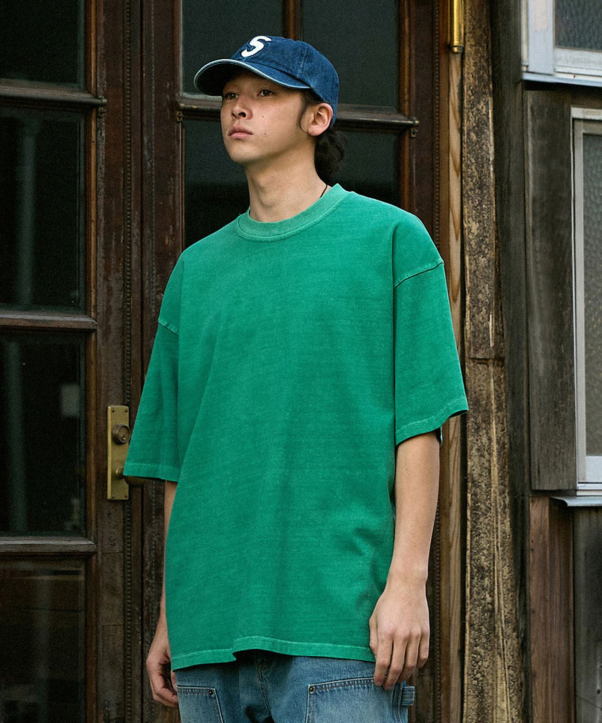 미니멀프로젝트(MINIMALPROJECT) 로버스트 헤비 오버핏 피그먼트 반팔티셔츠 MST153 [GREEN]