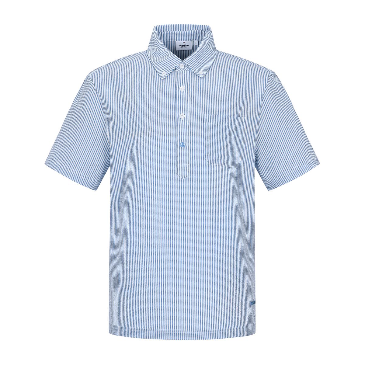 마틴골프(MARTINE GOLF) Seersucker Button Down Shirts_Blue (Men)