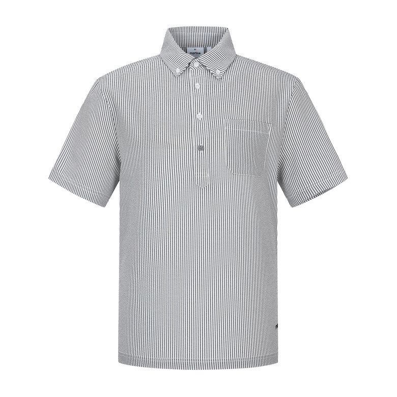 Seersucker Button Down Shirts_Grey (Men)