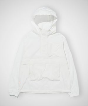 NYLON SPANDEX HOODED ANORAK [ VANILLA CREAM ]