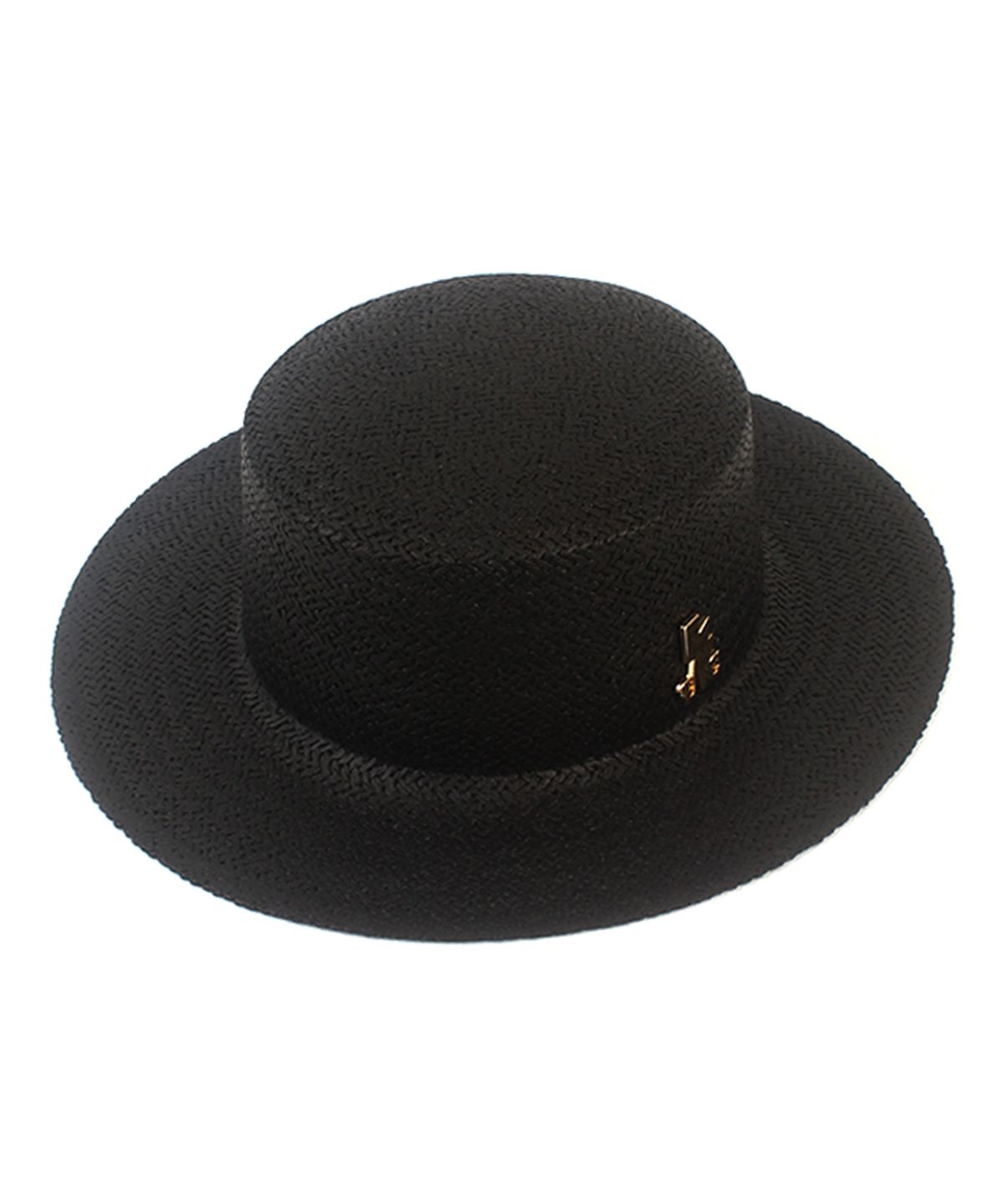 유니버셜 케미스트리(UNIVERSAL CHEMISTRY) Simple Black Flat Panama Hat 여름모자