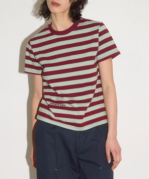 HERETIC STRIPE T-SHIRT / wine
