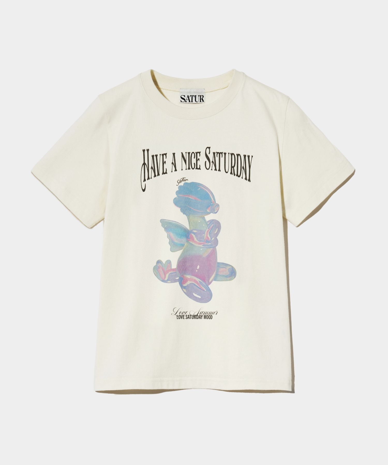 新品　SATUR ドラゴンバルーングラフィック　半袖Tシャツ　Y2K アイボリー MUSINSA公式 | SATUR (W) ブルードラゴンバルーングラフィック半袖T