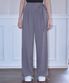 Pintuck Strap Wide Slacks [Charcoal]
