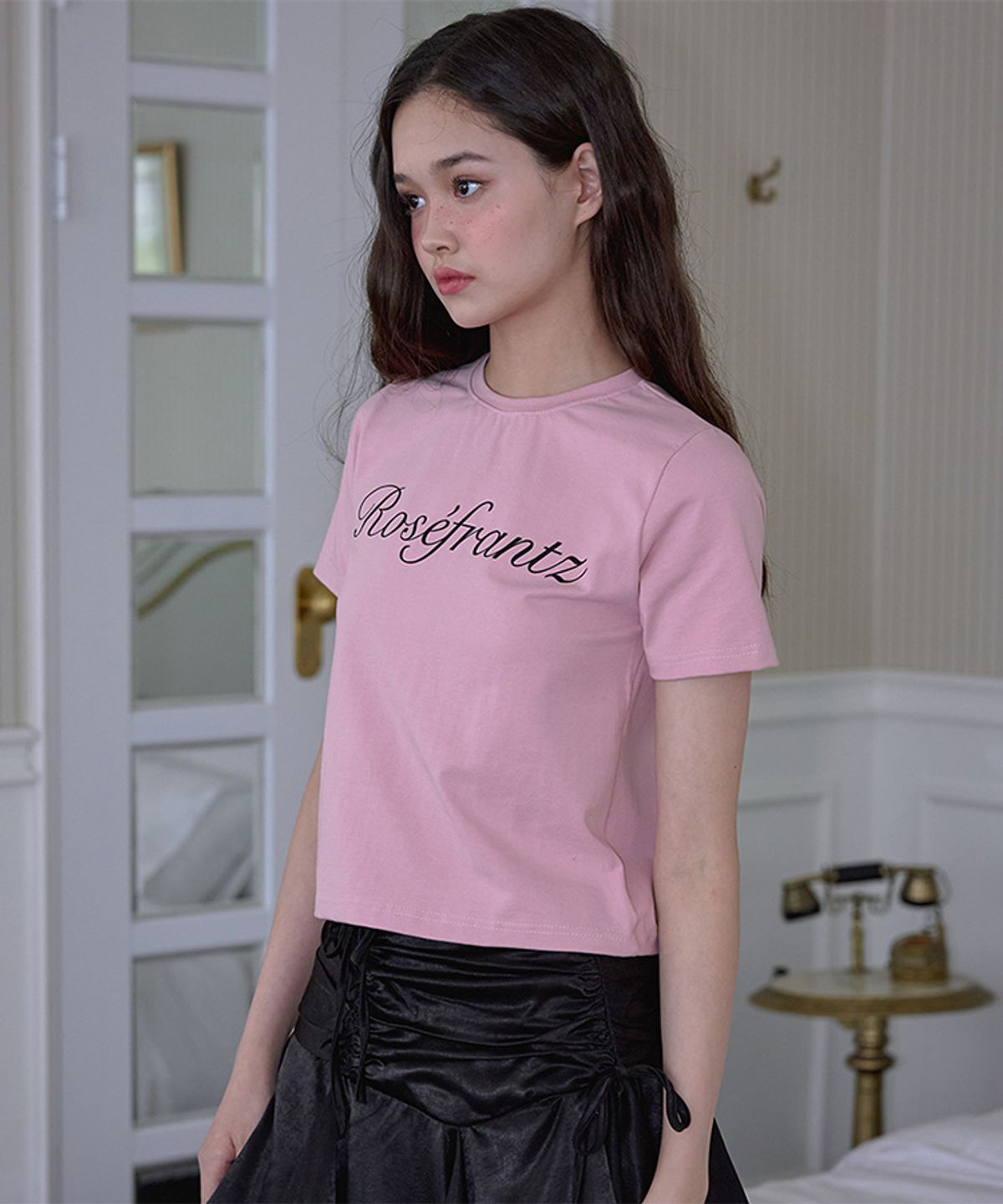 로제프란츠(ROSEFRANTZ) Rose Lettering T-shirt [Pink]