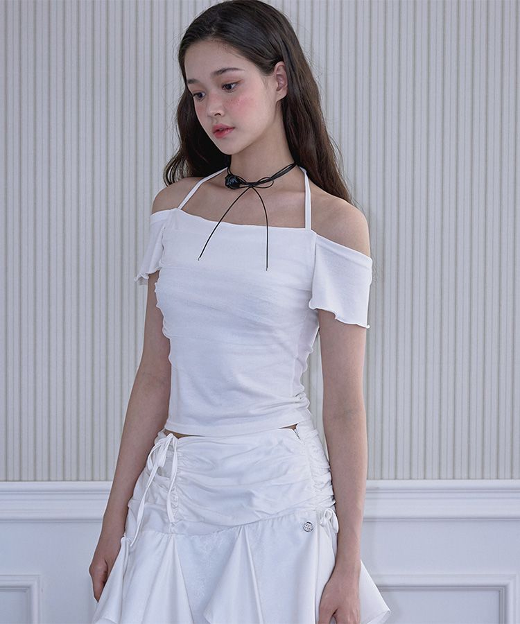 【ROSEFRANTZ】SHA LAYERD HOLTER T-SHIRT MUSINSA | ROSÉ FRANTZ Sha Layered Holter T-shirt [White]
